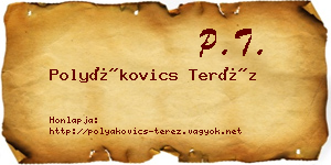 Polyákovics Teréz névjegykártya
