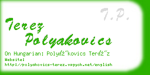 terez polyakovics business card